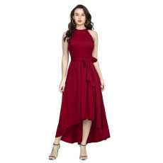 Women's Rayon Solid Maxi Dress